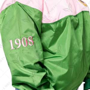 Logotipo bordado de ropa griega cortavientos con media cremallera AKA personalizado para Sorority & Fantarnity Premium Nylon Construction - Product Image 4