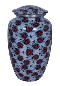 Blue Finish Premium Antique Decorative Metal Cremation Urn Memorial Urn Durable with Polished Design at wholesale price - Product Image 5