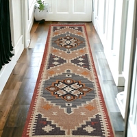 Handgemachte traditionelle Vintage Kelim Wolle Jute Runner Teppich Anti-Rutsch-Rechteck Form Home Hotel Office Gebet Stilvolle Teppiche Teppiche