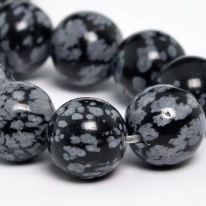 ลูกปัดหินอัญมณีทรงกลมเรียบลายเกล็ดหิมะธรรมชาติขนาด4มม. ดีไซน์ทันสมัย - Product Image 4