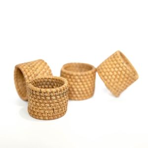 Rattan Napkin Rings Best Designs <b>Tissue</b> Holders High Quality for <b>Wedding</b> Party Restaurants Table Decoration - Product Image 4