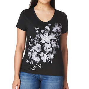 T-shirts en polyester pour femmes en vrac, personnalisables, à séchage rapide, tissu doux, mélange de polyester pour femmes, t-shirt uni en gros - Product Image 1