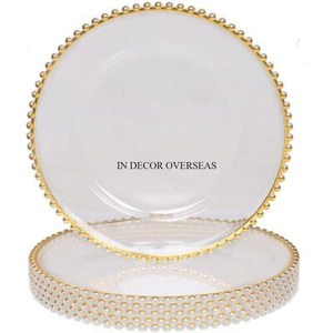 Patrón de moda Llegada Placas de carga de aspecto elegante de aluminio fundido de alta calidad chapado en oro de alta calidad Accesorios de vajilla - Product Image 4