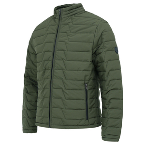 Personnalisable Olive imperméable doudoune hiver extérieur coupe-vent respirant col montant unisexe XL confortable toile fermeture éclair - Product Image 1