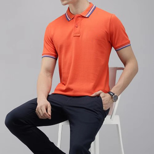 Camiseta ajustada de algodón 100% para hombre, camiseta Polo con logotipo personalizado de alta calidad, camiseta lisa Lisa para hombre, ropa de verano - Product Image 5