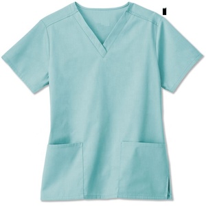 Wholesale High Quality Customize Logo Hospital Uniform V Neck and Two Pocket Style <b>Scrub</b> <b>Top</b> - Product Image 1
