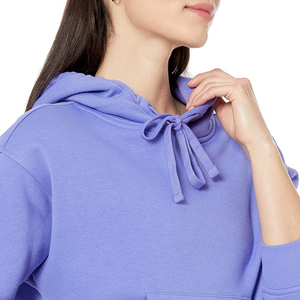 Conjunto de sudaderas con capucha recortadas de ropa de calle de diseño personalizado Conjunto de sudaderas con capucha recortadas de mujer de calidad superior superventas - Product Image 3