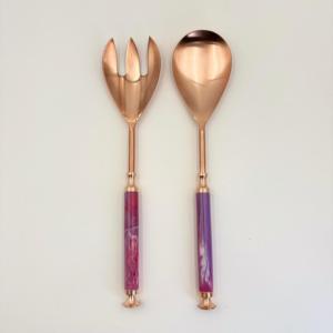 Stylish Copper Finish Stainless Steel <b>Salad</b> <b>Spoon</b> Fork Set Premium Quality Elegant Design Perfect for Luxury Dining Gifting Use - Product Image 1