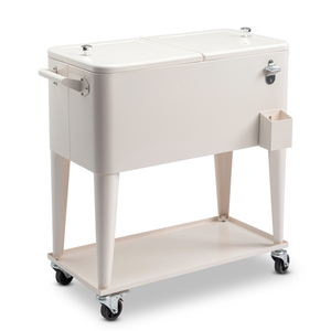 80QT <b>Long</b> Rectangle Plastic Cooler <b>Box</b> with Iron Legs 87.5*38.5*91cm Milk White Freezing & Insulating - Product Image 4