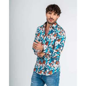 Imperio Shop camicia a maniche lunghe da uomo floreale slim taglia S - Product Image 2
