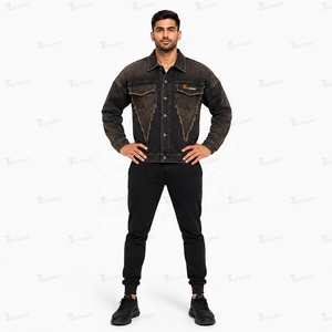 <b>Men</b>’s Denim <b>Trucker</b> <b>Jacket</b> Manufacturer Custom Vintage Washed Blue Jean <b>Jackets</b> Wholesale Casual Streetwear Western Workwear - Product Image 3