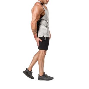 Custom Logo Men's Fitness Sports Tank Top Summer Vertical Stripes Solid Color <b>Sleeveless</b> <b>Tshirt</b> Gym Vest XL Size - Product Image 2