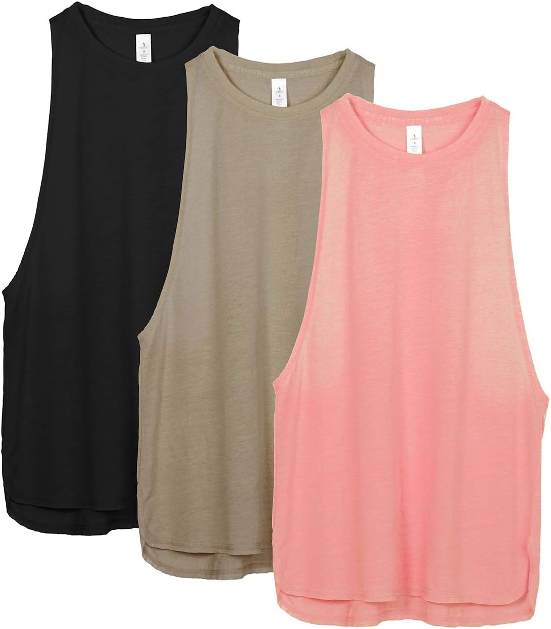 Custom LOGO Breathable Workout Tank Tops for Women Front Logo Running Gym Yoga Sport Shirts Loose Fit