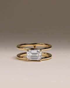 แหวนเพชร CVD ประดับเพชรชั้นดีทำด้วยมือสุดหรูแหวนหมั้นเพชร CVD 1.8 CT มรกตตัดเพชรห้องแล็บแหวนแต่งงานสำหรับเธอ - Product Image 4