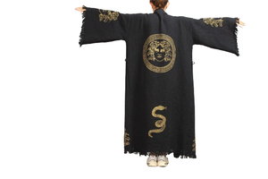 Turkish Kaftan <b>Dressing</b> <b>Gown</b> 100% Cotton Natural Dye Long Hooded Black Home Hotel Spa Beach Good Quality Plus Size Best Price - Product Image 5