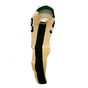 Vêtements de football américain sur mesure à séchage rapide Ensemble de sport respirant de couleur unie - Product Image 4