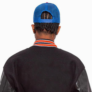 Men's Winter High Street Varsity Jacket Custom Chenille Embroidery Patch Leather Canvas <b>Material</b> Stand Collar Waterproof Front - Product Image 6