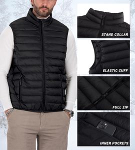 Softshell gilet hommes en plein air corps plus chaud sans manches Gilet vers le bas 2023 bulle bouffant gilet veste sport doudounes hiver - Product Image 4