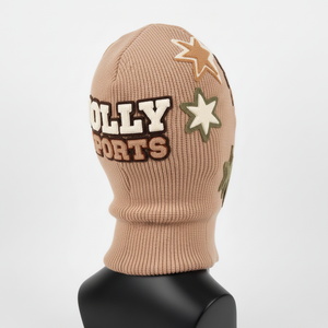 หมวกบาลาคลาวาแฟชั่นผู้หญิง คุณภาพสูง ผ้าอะคริลิกผสมคอตตอน ถักแบบริบ 210 GSM ให้ความอบอุ่น สบาย สีกลางๆ  รับสกรีนโลโก้ - Product Image 5