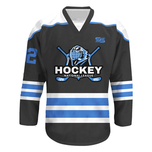 ชุดฮ็อกกี้น้ำแข็งสากลปักโลโก้ด้วยผ้าทวิลดีไซน์ใหม่ล่าสุดออกแบบได้ตามต้องการ - Product Image 2