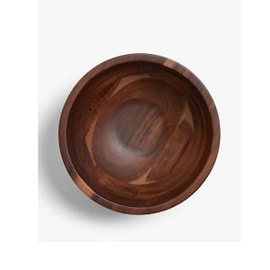 Decorative Wood <b>Salad</b> <b>Bowl</b> Hand Carved Centerpiece Round Dough <b>Bowls</b> Serving Wooden Dinnerware <b>Bowls</b> for Decor <b>Large</b> Tabletop - Product Image 2