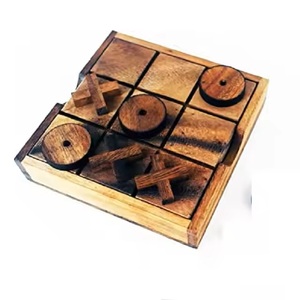 Bois de qualité supérieure fixe XOXO Tic Toe jeu activités d'intérieur bureau décoratif jeu de société famille amis jouant jeu amusant - Product Image 4