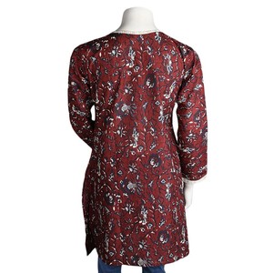 Kurti estampado para mujer - Marrón oscuro - Product Image 3