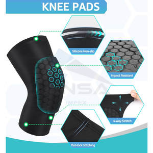 Genouillères pour enfants, jeunes et adultes, basketball, baseball, genouillère de soutien, protection contre les collisions, genouillère de compression - Product Image 3