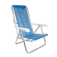 Chaise de plage pliable en aluminium avec tissu en maille, légère, portable, 8 positions inclinables, allongement plat, pour le camping en plein air, les voyages