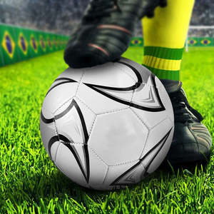 Balones de fútbol de Pvc Pu oficiales con logotipo personalizado, tamaño profesional luminoso 5 4 3 1, mini curva inflable de Pakistán - Product Image 3