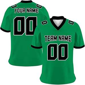 Maillot de football américain personnalisé maillot de football en maille t-shirt de sport personnalisé maillot de culture Boxy cousu imprimé par sublimation - Product Image 2