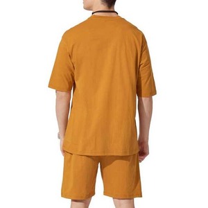 ชุดเสื้อผ้าคู่สำหรับผู้ชายผ้าฝ้าย2ชิ้น2025ฤดูร้อนดีไซน์โลโก้ตามสั่งสไตล์ไฮสตรีทไซส์ใหญ่พิเศษ - Product Image 4
