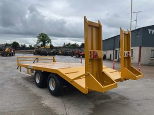 Nuevo cargador bajo de 8 toneladas/18 pies, cola de castor plana de 14 pies y 4 pies, remolque muy fuerte con barra de tracción con resorte, rampas con resorte, frenos, - Product Image 2