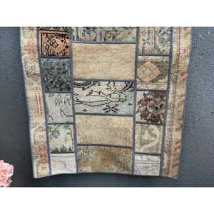 Turkish Vintage Rug 2.3x4.6 ft, <b>Red</b> Southwestern <b>Wool</b> Rug - Product Image 2