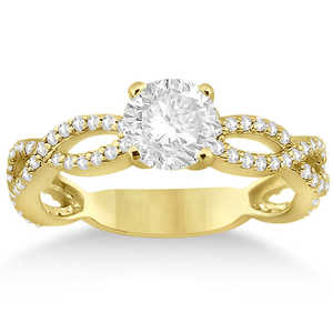 แหวนหมั้นเพชรอินฟินิตี้ทองคำ 14K สีเหลืองพร้อมวงแหวน 0.65 กะรัต - Product Image 4