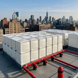 Réservoir d'eau modulaire en panneaux FRP SMC de qualité alimentaire pour le stockage d'eau potable dans les hôpitaux - Product Image 6