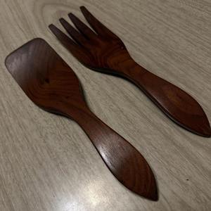 Tazón de servicio de madera Premium para ensaladas, frutas, pasta, aperitivos y uso en fiestas en casa - Product Image 6