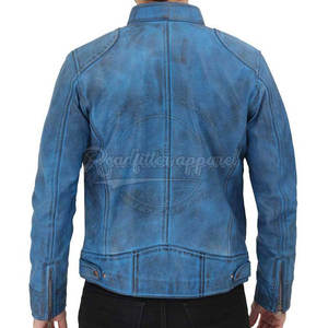 Veste en cuir pour hommes automne hiver meilleure qualité veste en cuir pour hommes veste en cuir véritable pour hommes - Product Image 3
