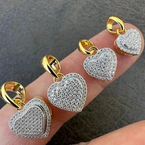 Chaîne incassable et collier pendentif coeur pour hommes et femmes Style de rue punk avec accessoire de bijoux de luxe en diamant - Product Image 2