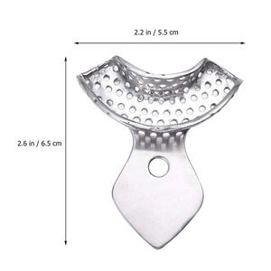 Bandejas de impresión dental de acero inoxidable, Instrumentos dentales personalizados, bandejas de impresión de ortodoncia perforadas - Product Image 3