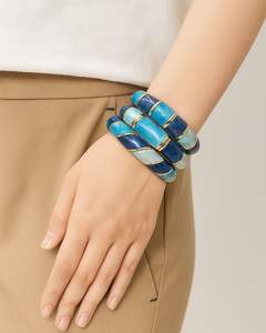 กำไลข้อมือเรซิ่นแฟชั่น สร้อยข้อมืออะคริลิคเรซิ่นทันสมัยสำหรับผู้หญิง ขายส่ง สีตามสั่ง งานฝีมือ bh - Product Image 6