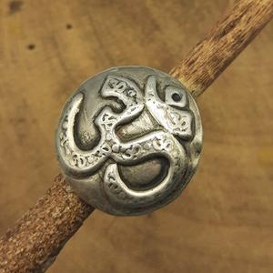 Anillo DE DECLARACIÓN DE PLATA 925 Om Mandala al por mayor, joyería Bohemia oxidada Vintage con diamantes y perlas para bodas - Product Image 4