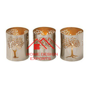 Portavelas para decoración de mesa y decoración de centro de mesa, productos de última tendencia, Juego de 3 Metal decorativo con acabado de bronce - Product Image 6