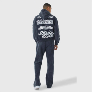 Nuevo conjunto de chándales de algodón 100% transpirables y de secado rápido de Color sólido de estilo Vintage ligero personalizado para invierno - Product Image 4