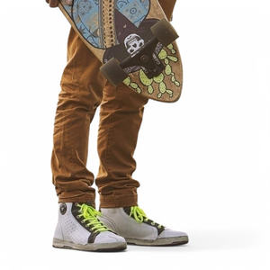 Botas de Motocicleta STYLMARTIN, Altura al Tobillo, Impermeables, Forro de Cuero Genuino, Plantilla de Goma PU, Cierre de Botón, para Uso en Verano e Invierno - Product Image 3