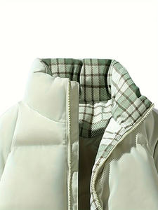 Chaqueta acolchada de invierno para hombre personalizada superventas, nueva chaqueta de cuero con decoración de piel, servicio OEM - Product Image 5