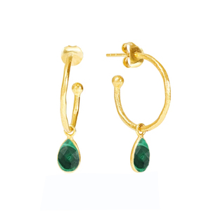 Dentelle Agate Gemstone Teardrop Shape 8x10mm Sterling Silver Gold Vermeil Dangle Drop Earring Wholesale Earring - Product Image 5