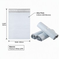 Enveloppes en polyéthylène vierges de 0 à 65 mm d'épaisseur, directement de l'usine - Sacs d'expédition étanches à fermeture autocollante pour l'emballage e-commerce