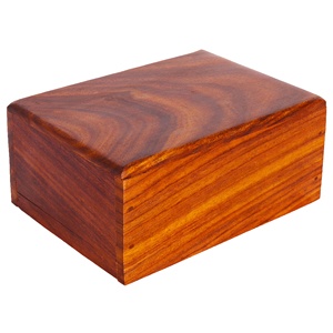 Bois de rose massif économique taille moyenne, taille d'urne 7x5x4 "pour 87 pouces Cu | Prêt à être expédié - Product Image 1