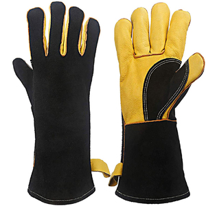 Gants de travail en cuir résistant à la chaleur et au feu, gants de soudage résistants au feu, nouvelle collection 2025 - Product Image 1